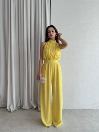 Halter Yaka CROFT Tulum 3361 - Sarı - 2