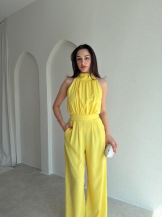 Halter Yaka CROFT Tulum 3361 - Sarı - 2