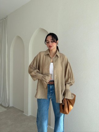  HELGA Gömlek 6856 - Vizon - 2