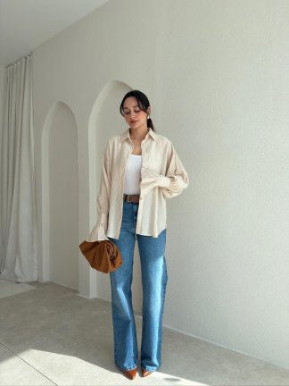 HELGA Gömlek 6856 - Bej 