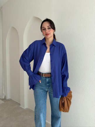 HELGA Gömlek 6856 - Saks Mavisi - 2