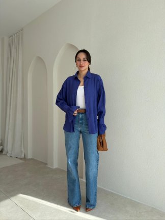 HELGA Gömlek 6856 - Saks Mavisi 