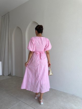 HENNEY Midi Elbise 3756 - Pembe - 3