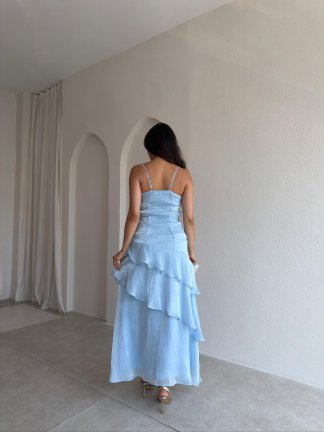 HEREND Midi Elbise 9534 - Bebe Mavisi - 3