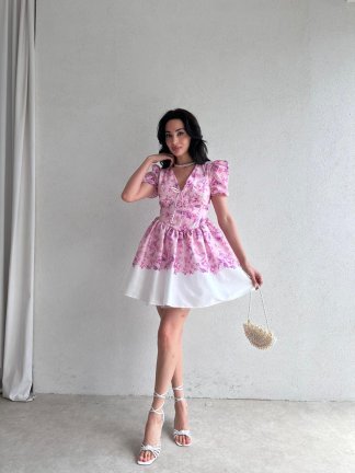 HİLARY Mini Elbise 5096 - Pembe - 2