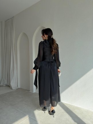 HOOD Maxi Elbise 9054 - Siyah - 3