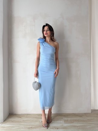 HOWKER Maxi Elbise 3892 - Mavi - 3