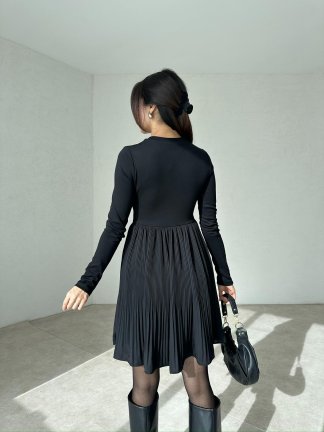 HOWSER Mini Elbise 4613 - Siyah - 4