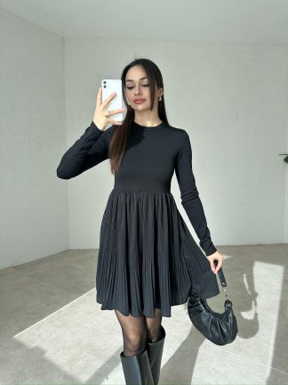 HOWSER Mini Elbise 4613 - Siyah - 3