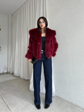 İDOLE Kürk 8552 - Bordo - 4