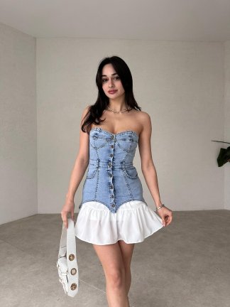 İki Parçalı Mini MADİSON Elbise 5645 - 1