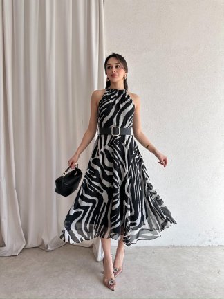 JAMELA Midi Elbise 5649 - 2