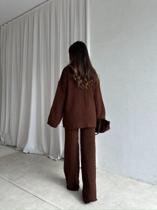 JANİE Triko Takım 8475 - Acı Kahve - 3