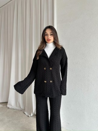 JANİE Triko Takım 8475 - Siyah - 3