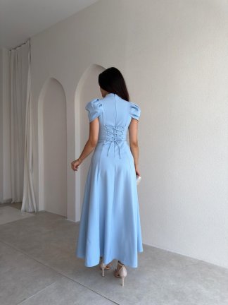JASMY Midi Elbise 1508 - Bebe Mavisi - 3