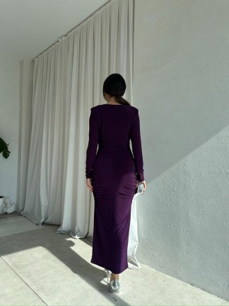 JAYDEN Elbise 8308 - Mor - 4