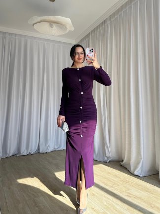 JAYDEN Elbise 8308 - Mor - 3