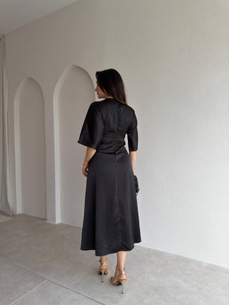 JENNER Midi Elbise 8744 - Siyah - 3