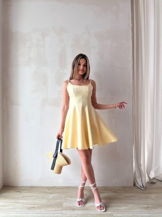 JEROME Mini Elbise 7090 - Sarı - 2
