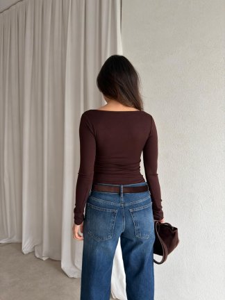 JESSİE Bodysuit 8861 - Acı Kahve - 2