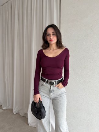 JESSİE Bodysuit 8861 - Mürdüm 