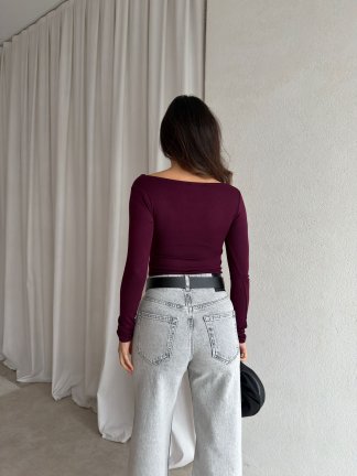 JESSİE Bodysuit 8861 - Mürdüm - 2