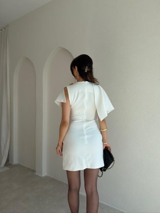 JEWEL Mini Elbise 9044 - Beyaz - 3