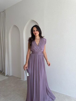 JİVA Maxi Elbise 3049 - Lila - 2