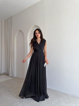 JİVA Maxi Elbise 3049 - Siyah 