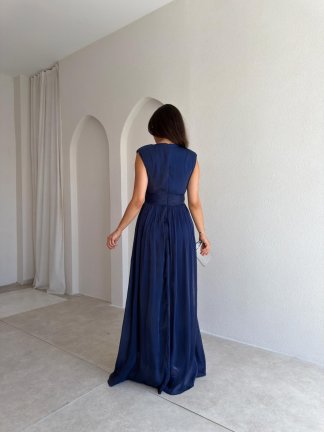 JİVA Maxi Elbise 3049 - Lacivert - 3