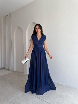 JİVA Maxi Elbise 3049 - Lacivert 