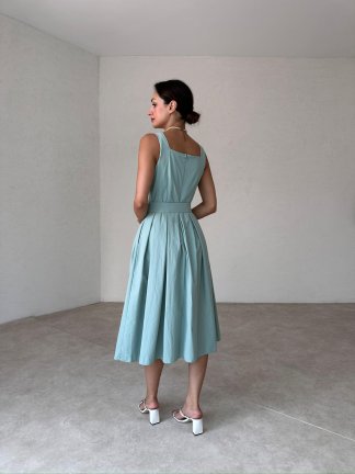 JODEN Midi Elbise 8758 - Mint - 3