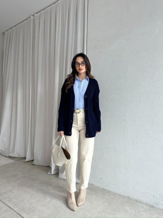 JOHN Triko Hırka 8247 - Lacivert - 4