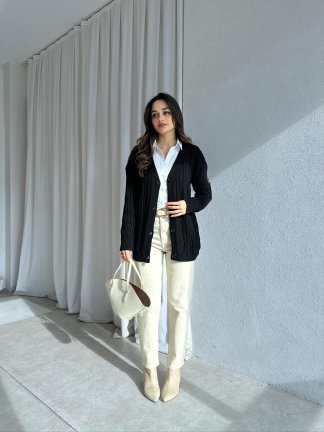  JOHN Triko Hırka 8247 - Siyah - 3