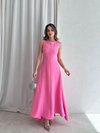 JOLENE Maxi Elbise 5055 - Pembe - 2