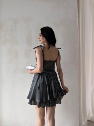 JONATHAN Mini Elbise 4834 - Füme - 3