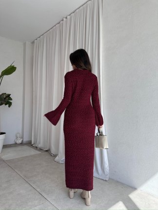 JOTA Midi Elbise 8376 - Bordo - 3