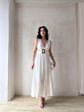 JOULE Maxi Elbise 7711 - Beyaz - 3