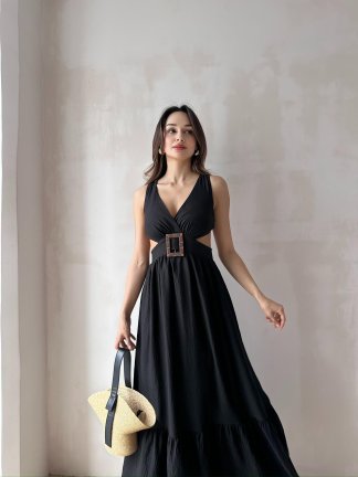 JOULE Maxi Elbise 7711 - Siyah 