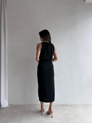 JOYAN Midi Elbise 9998 - Siyah - 3