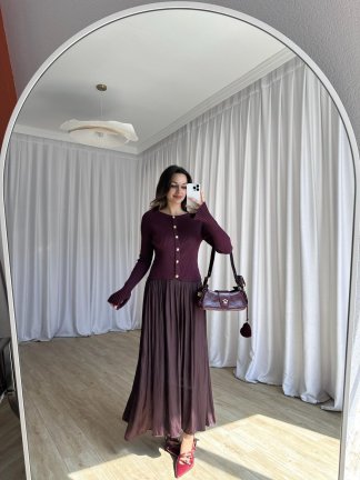 JUDGE Hırka 8341 - Bordo - 2