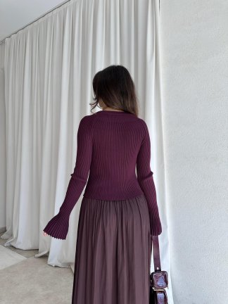 JUDGE Hırka 8341 - Bordo - 3