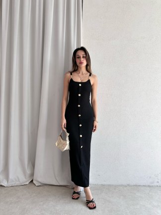 JUDİTH Maxi Elbise 5072 - Siyah - 2