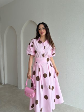 JUDY Puantiyeli Takım 9061 - Pembe - 2