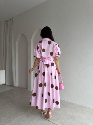 JUDY Puantiyeli Takım 9061 - Pembe - 3