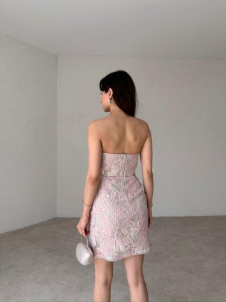 JUSTAS Mini Elbise 3915 - Pudra - 3