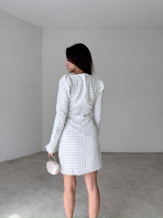 JUSTİN Mini Elbise 3832 - Beyaz - 4