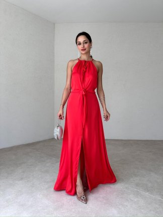 KAFKA Maxi Elbise 0032 - Nar Çiçeği - 2