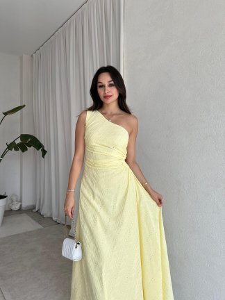 KAHLO Elbise 8120 - Sarı - 2