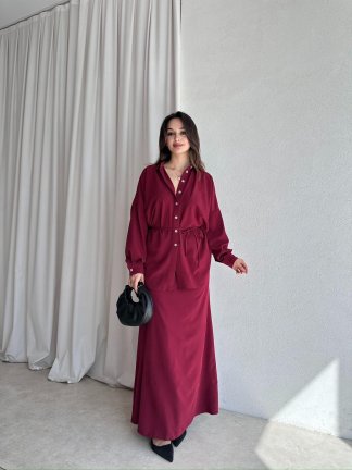  KARİNA Takım 8290 - Bordo - 2
